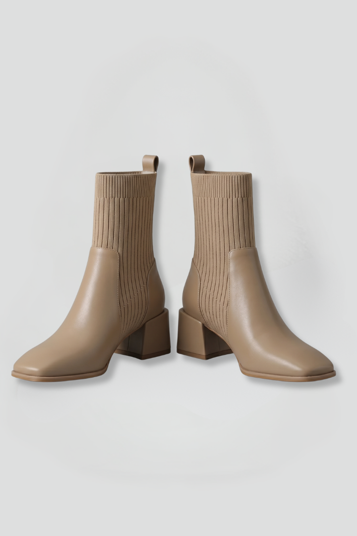 Aurora Sinclair | Knit Heel Ankle Boots For Women