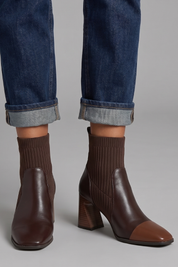 Aurora Sinclair | Knit Heel Ankle Boots For Women