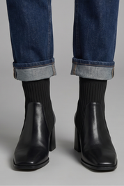 Aurora Sinclair | Knit Heel Ankle Boots For Women
