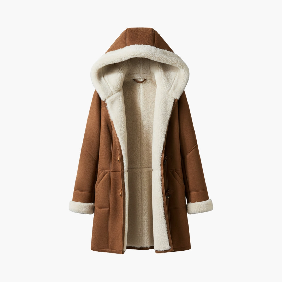 Manteau à brandebourgs Phoebe Ellingham doublé en sherpa avec capuche