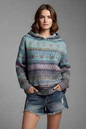 Millicent Radcliffe | Fair Isle Hoodie With Ribbed Cuffs