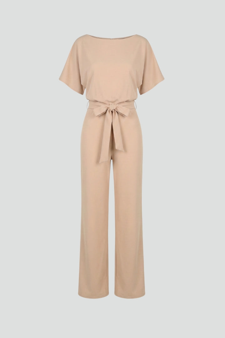 Sophia Griffiths | Elegant Wide Leg Jumpsuit with Waist Tie