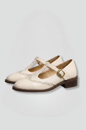 Harriet Cooper | T-Strap Mary Jane Shoes with Brogue Wingtip Detail