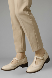 Harriet Cooper | T-Strap Mary Jane Shoes with Brogue Wingtip Detail