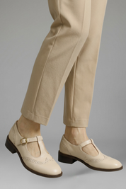 Harriet Cooper | T-Strap Mary Jane Shoes with Brogue Wingtip Detail