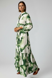 Matilda Ashworth | Robe longue imprimée avec lien à la taille