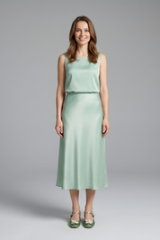 Verity Robinson | Green Jacquard Slingback Pumps with Pearl Flower Detail