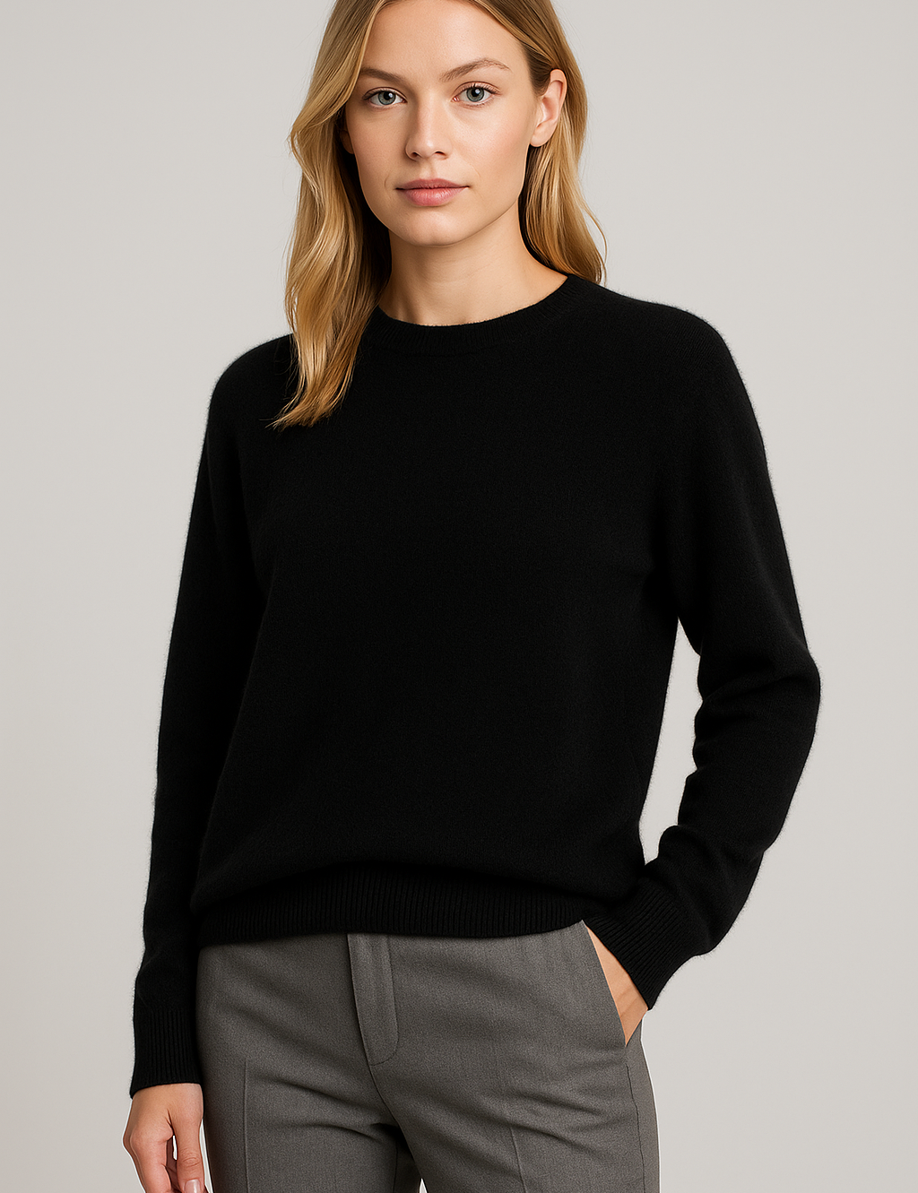 Freya Harper | Classic Crewneck Cashmere Sweater