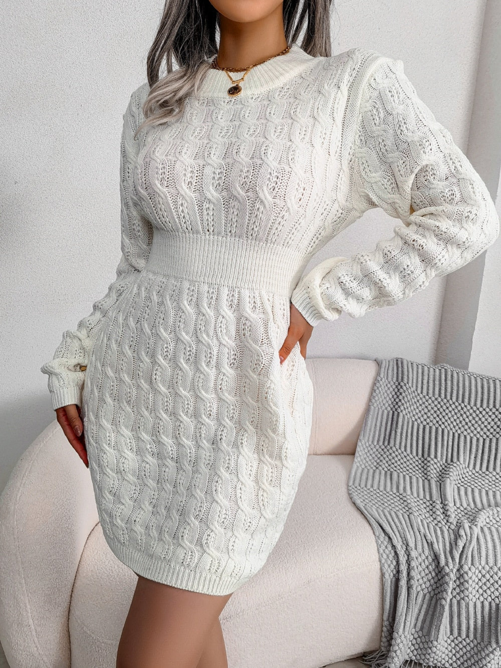 Diana Clarke | Cable Knit Mini Dress