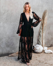 Camille Laurent | Floral Lace Maxi Dress