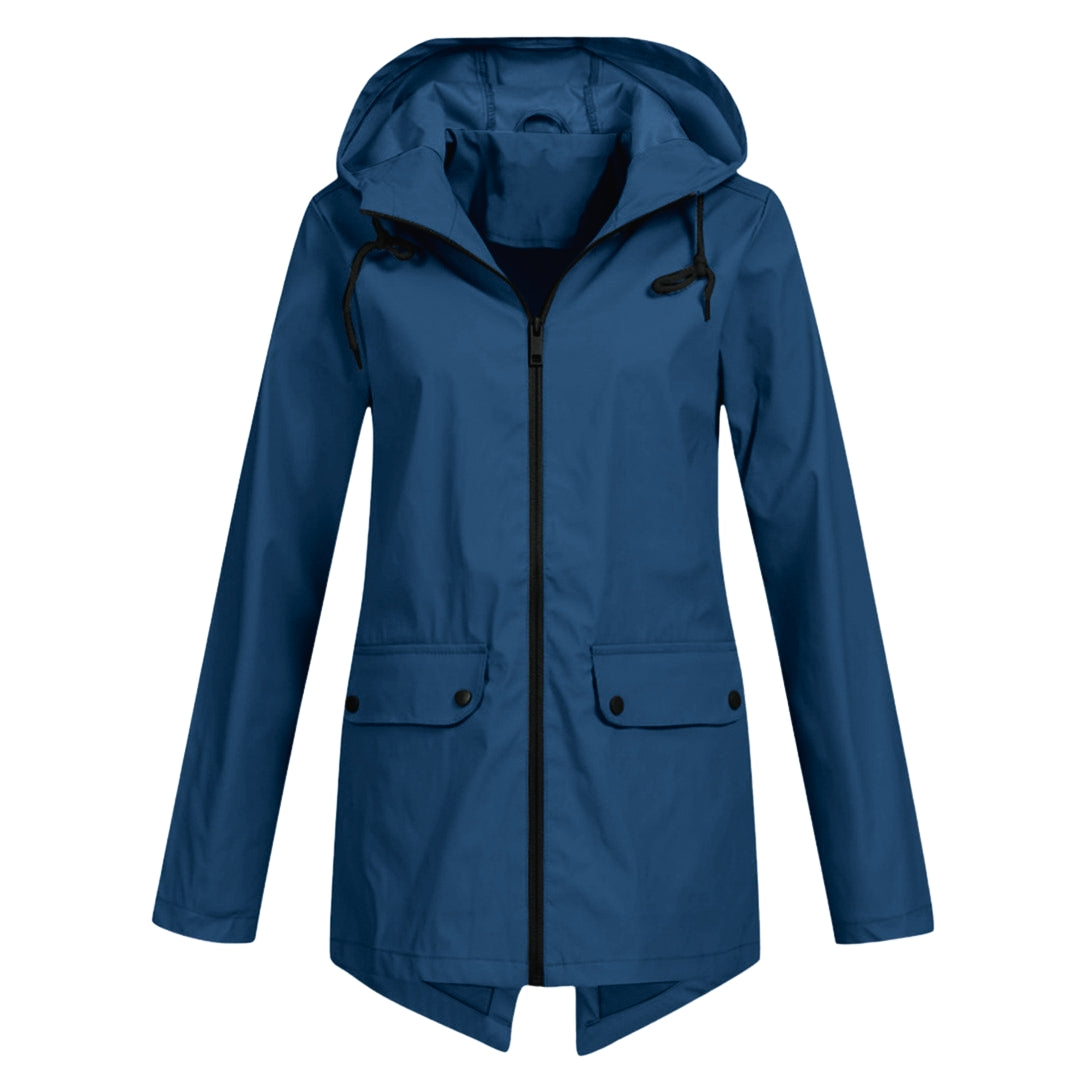 Harriet Calloway | Hooded Long Rain Jacket With Minimalist Finish