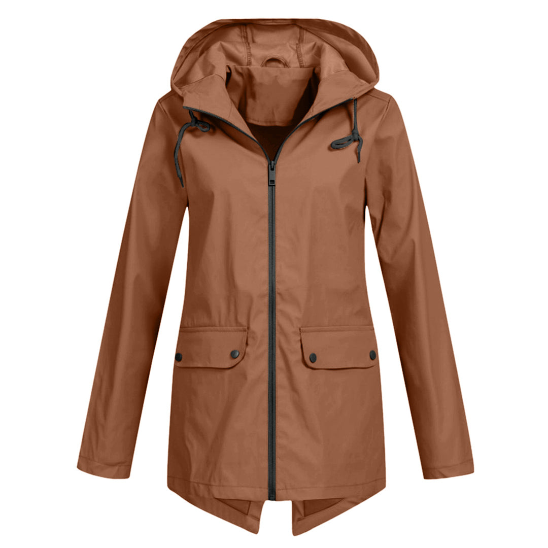 Harriet Calloway | Hooded Long Rain Jacket With Minimalist Finish