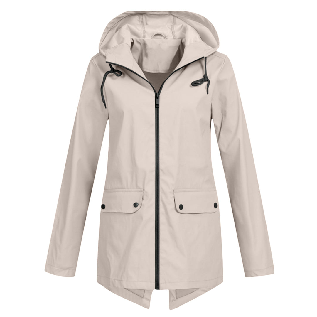 Harriet Calloway | Hooded Long Rain Jacket With Minimalist Finish