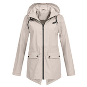 Harriet Calloway | Hooded Long Rain Jacket With Minimalist Finish
