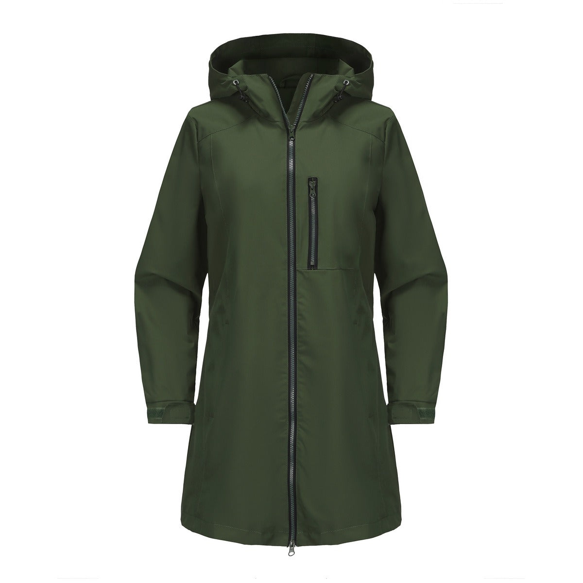 Clara Vance | Hooded Rain Jacket For Women – Waterproof Longline