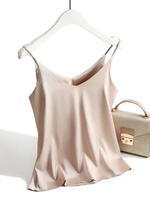 Samara Knight | Satin V-Neck Cami Top for Women