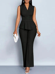 Kendra Brooks | Peplum Top & Trousers Set