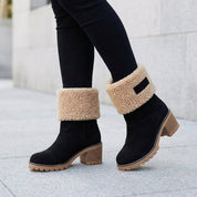 Willow Thomson | Bottines d’hiver douillettes avec revers en sherpa