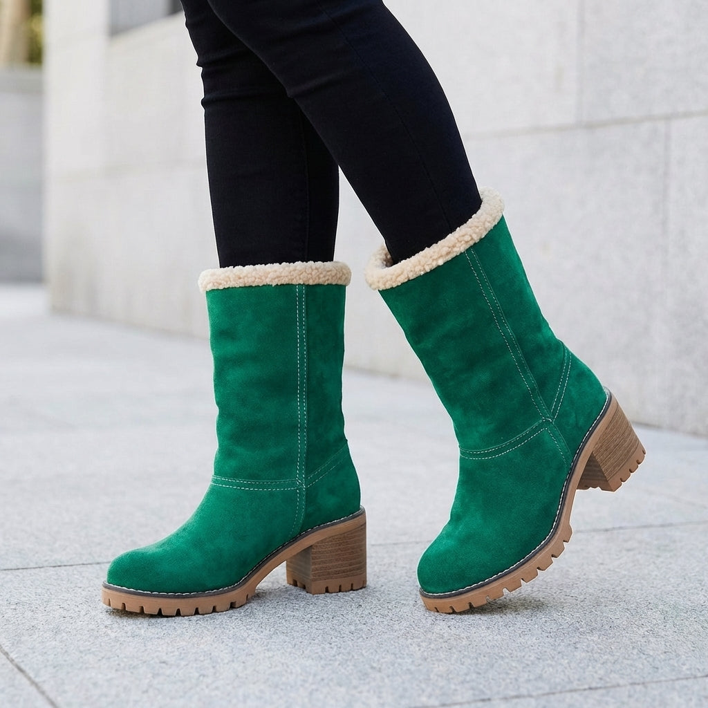 Willow Thomson | Bottines d’hiver douillettes avec revers en sherpa