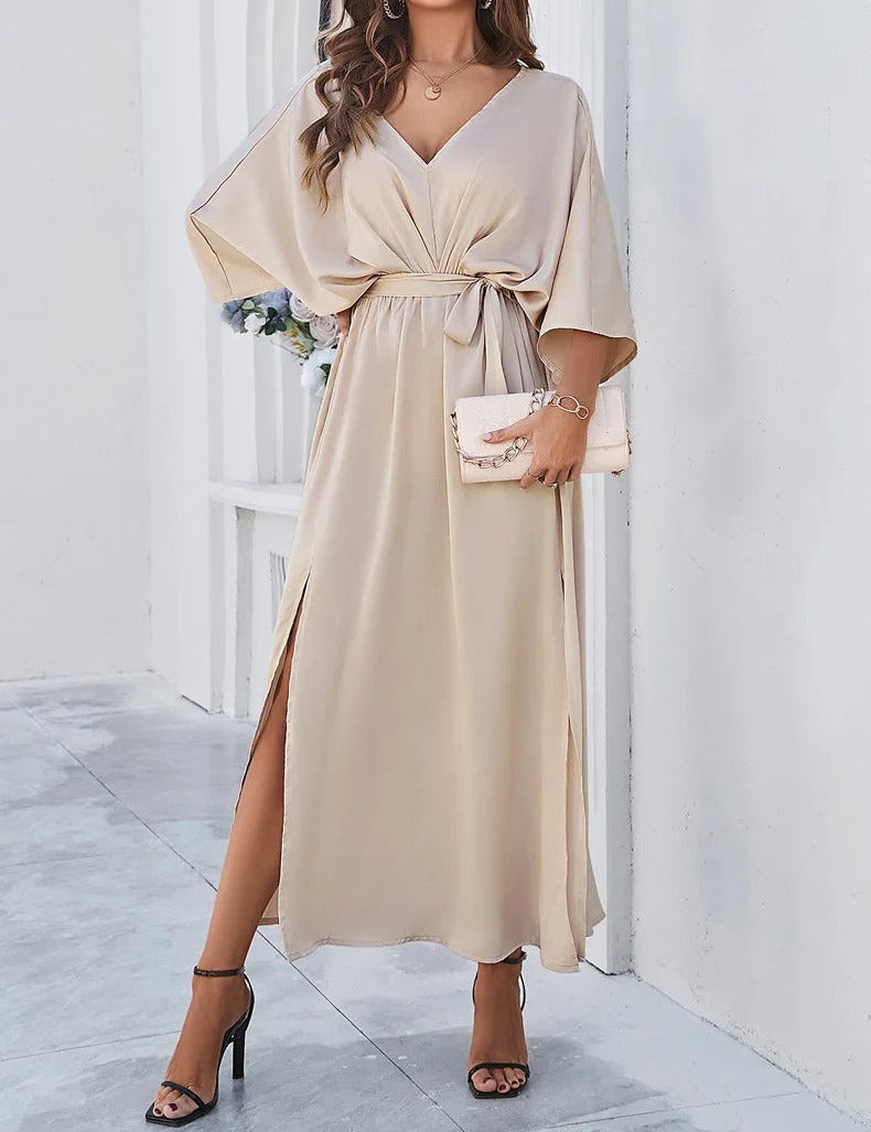 Womens-V-Neck-Maxi-Dress-Tie-Waist-Kimono-Sleeve-with-High-Slit.jpg