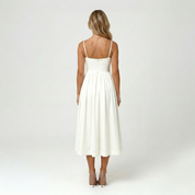 Xara Knight | Spaghetti Straps A-line Midi Prom Dress