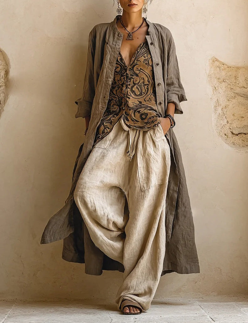 Astrid Holloway | Relaxed Three-Piece Layered Linen Set