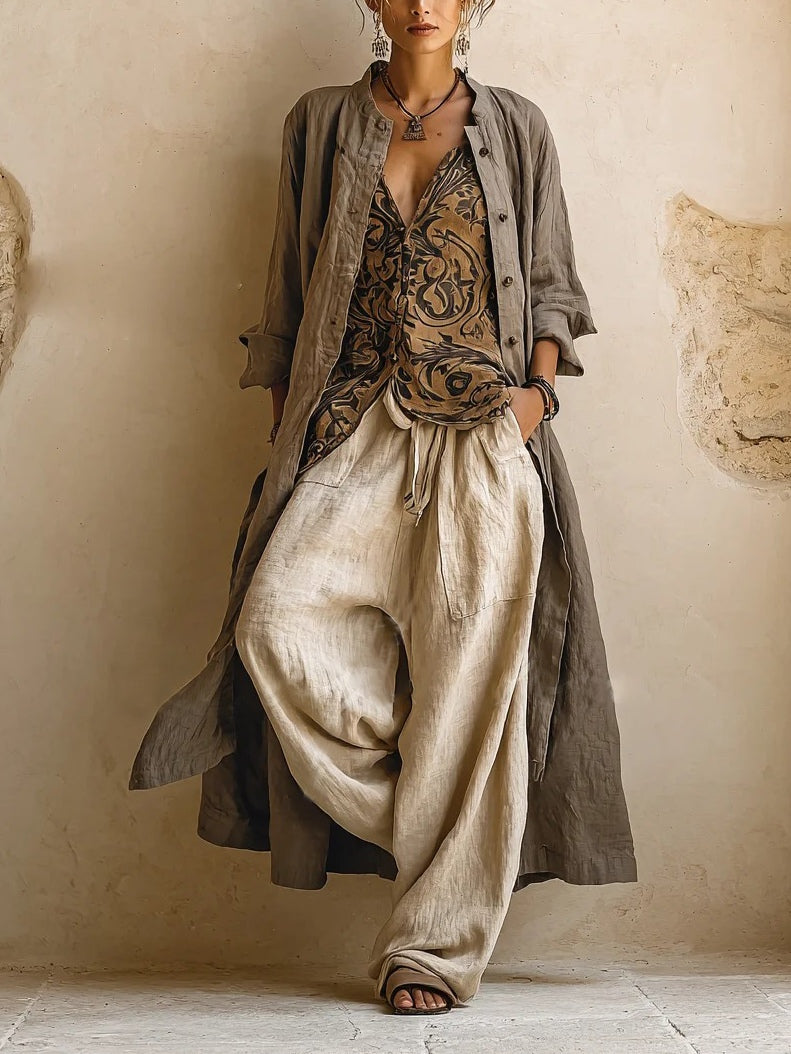Astrid Holloway | Relaxed Three-Piece Layered Linen Set