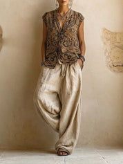 Astrid Holloway | Relaxed Three-Piece Layered Linen Set