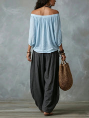 Lyra Thornton | Relaxed Off-Shoulder Two-Piece Set