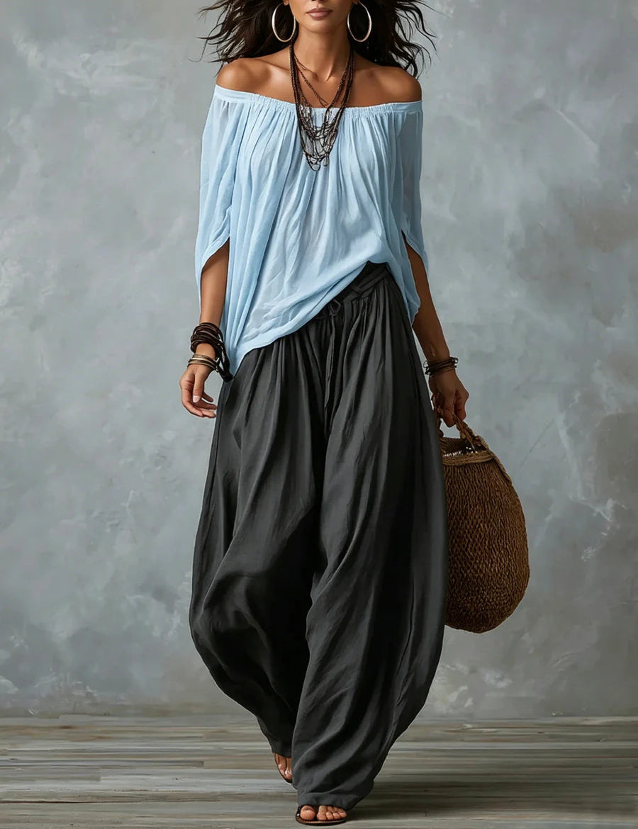 Lyra Thornton | Relaxed Off-Shoulder Two-Piece Set