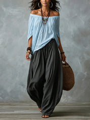 Lyra Thornton | Relaxed Off-Shoulder Two-Piece Set