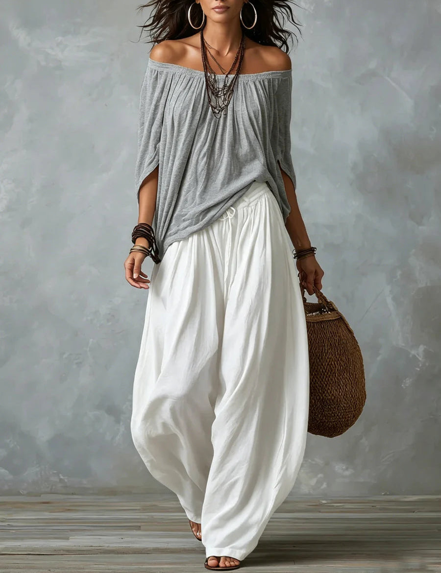 Lyra Thornton | Relaxed Off-Shoulder Two-Piece Set