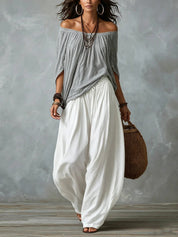 Lyra Thornton | Relaxed Off-Shoulder Two-Piece Set