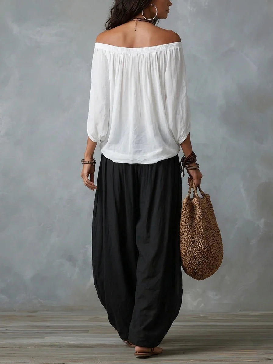 Lyra Thornton | Relaxed Off-Shoulder Two-Piece Set