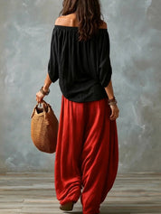 Lyra Thornton | Relaxed Off-Shoulder Two-Piece Set