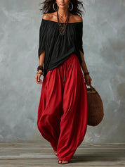 Lyra Thornton | Relaxed Off-Shoulder Two-Piece Set