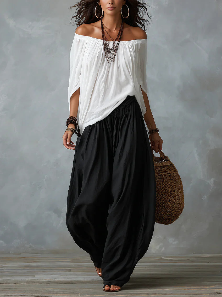 Lyra Thornton | Relaxed Off-Shoulder Two-Piece Set