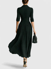 Georgia Winslow | Pleated Maxi Dress With Button Front