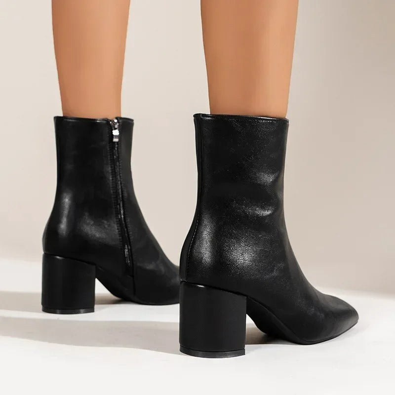 Yvette Collins | Block Heel Ankle Boots