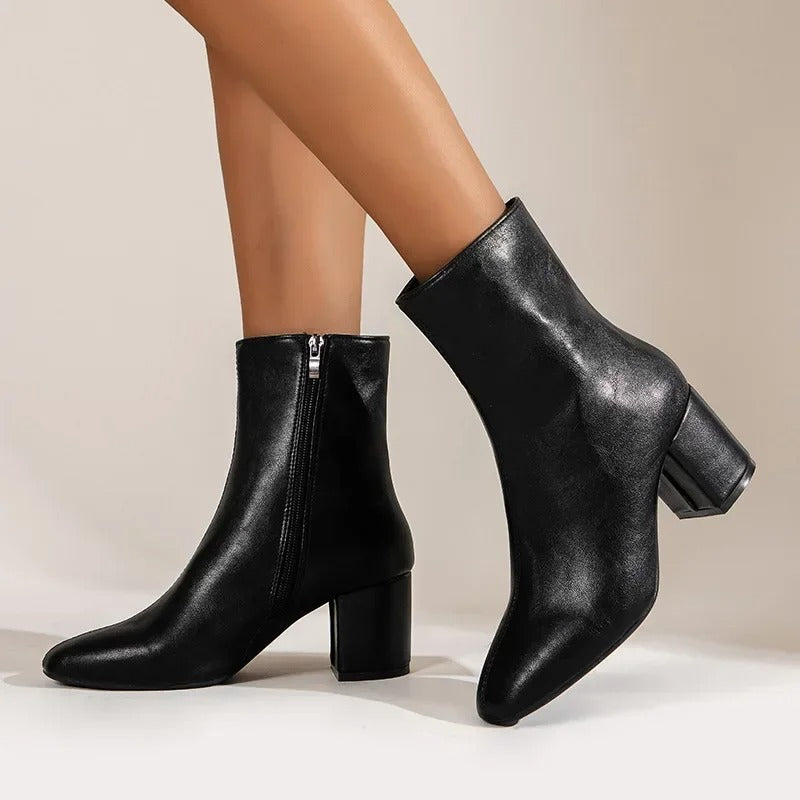 Yvette Collins | Block Heel Ankle Boots