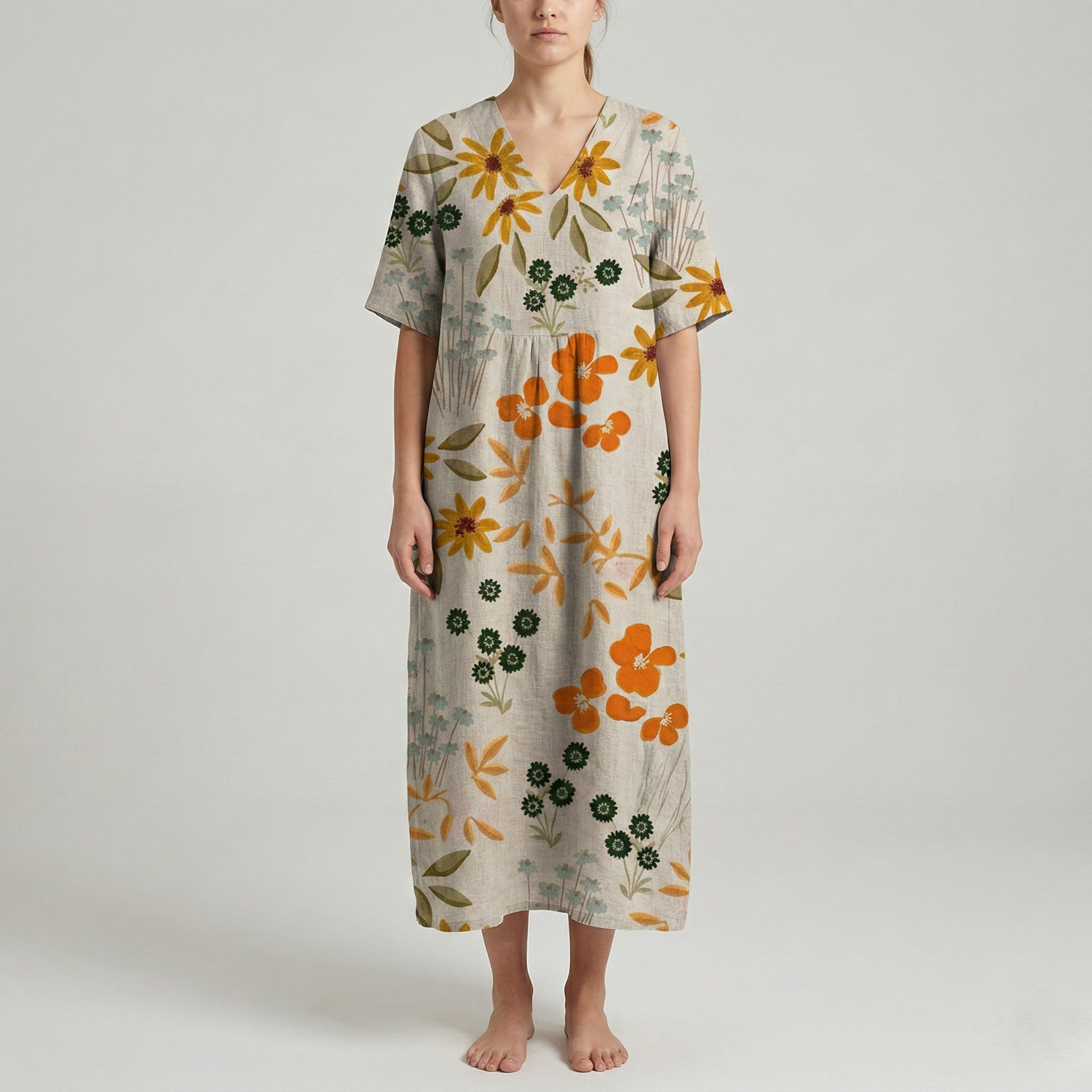 Zinnia Holloway | Floral Midi Summer Dress