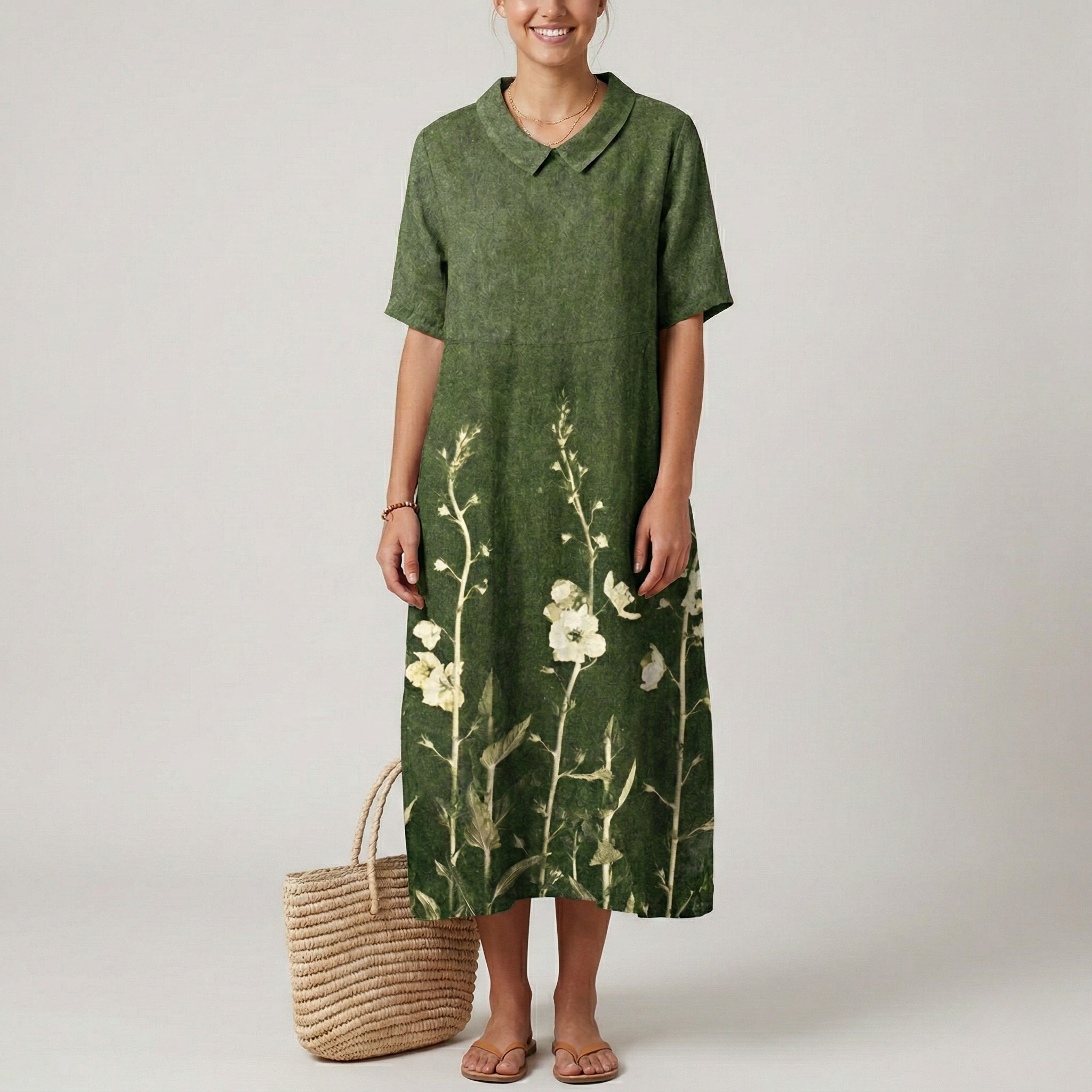 Zinnia Holloway | Floral Midi Summer Dress