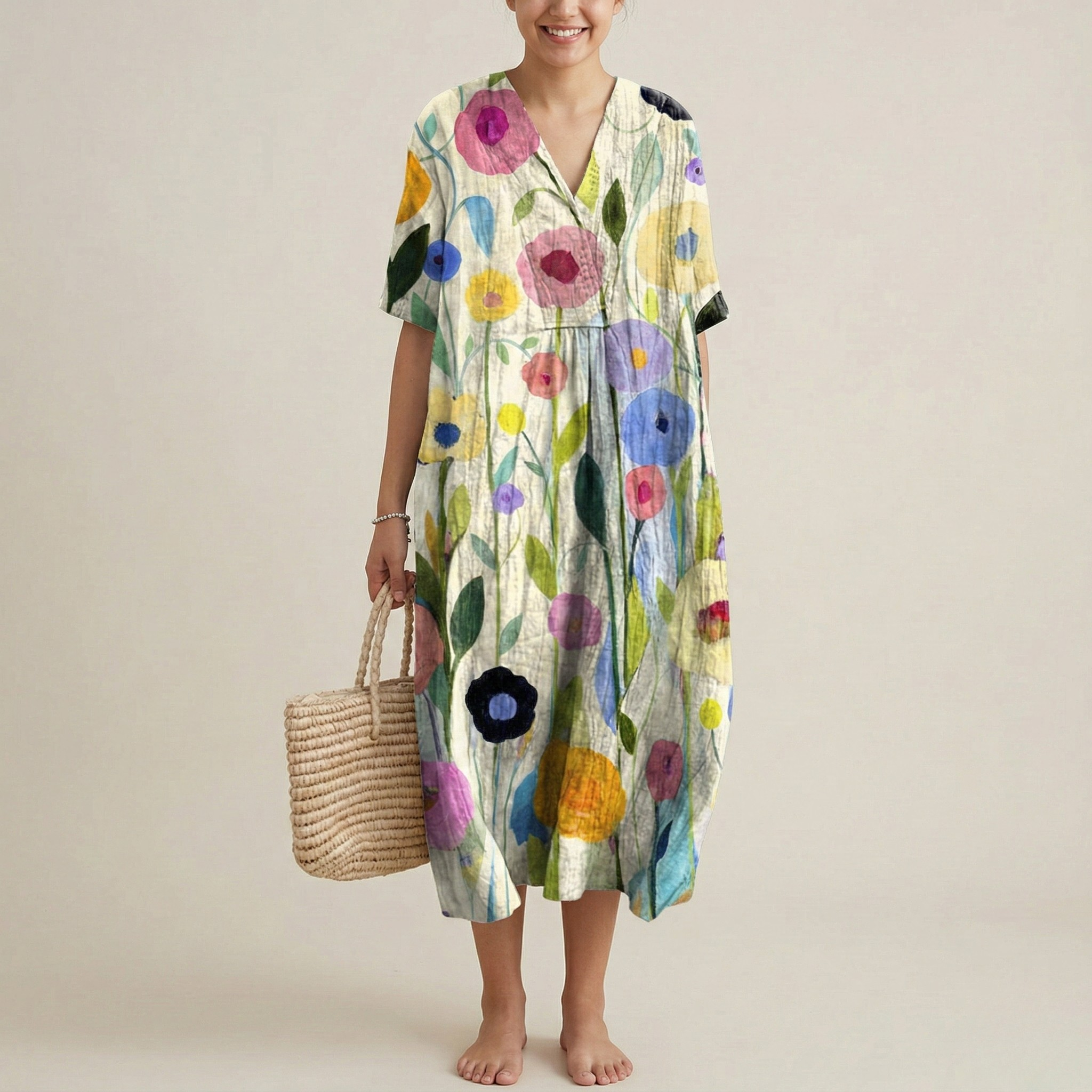 Zinnia Holloway | Floral Midi Summer Dress