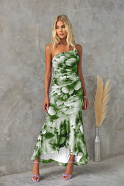 Zora Whitfield | Floral Ruched Midi Dress
