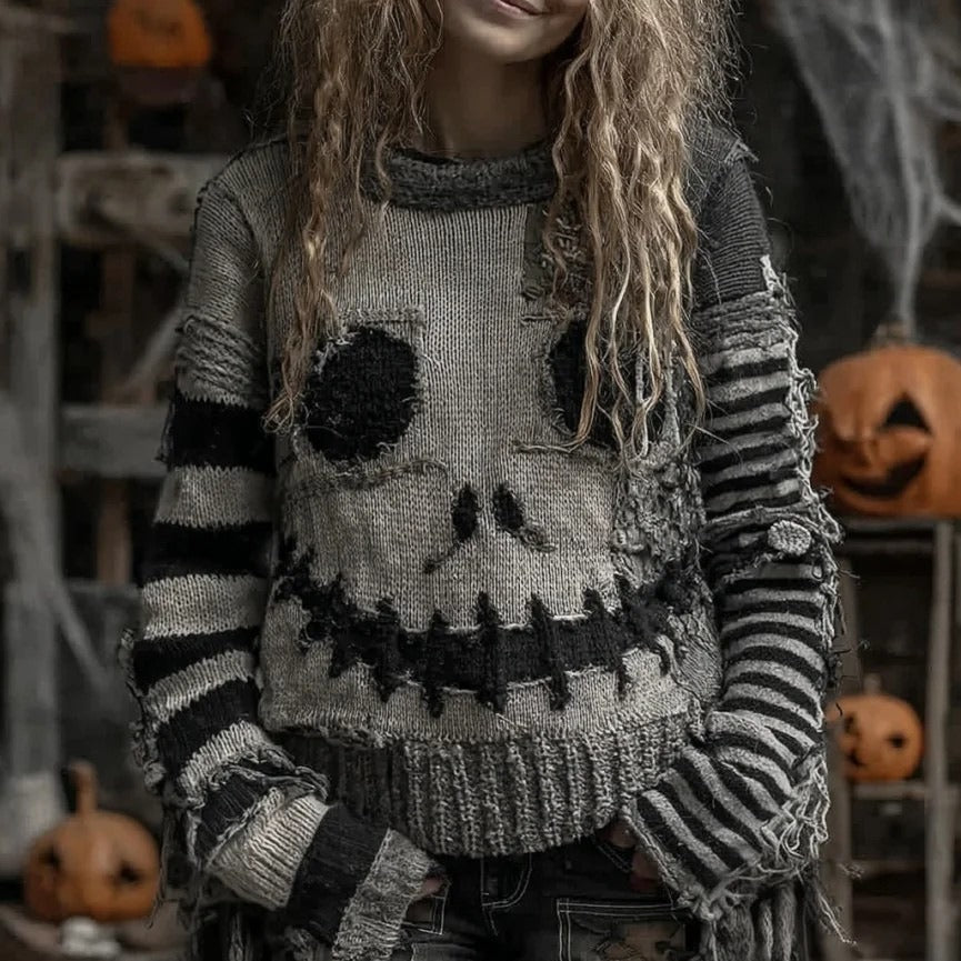 Ghoulish Grin | Pumpkin Halloween Sweater For Men