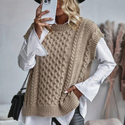 Tabitha Wood | Cozy Cable-Knit Sweater Vest