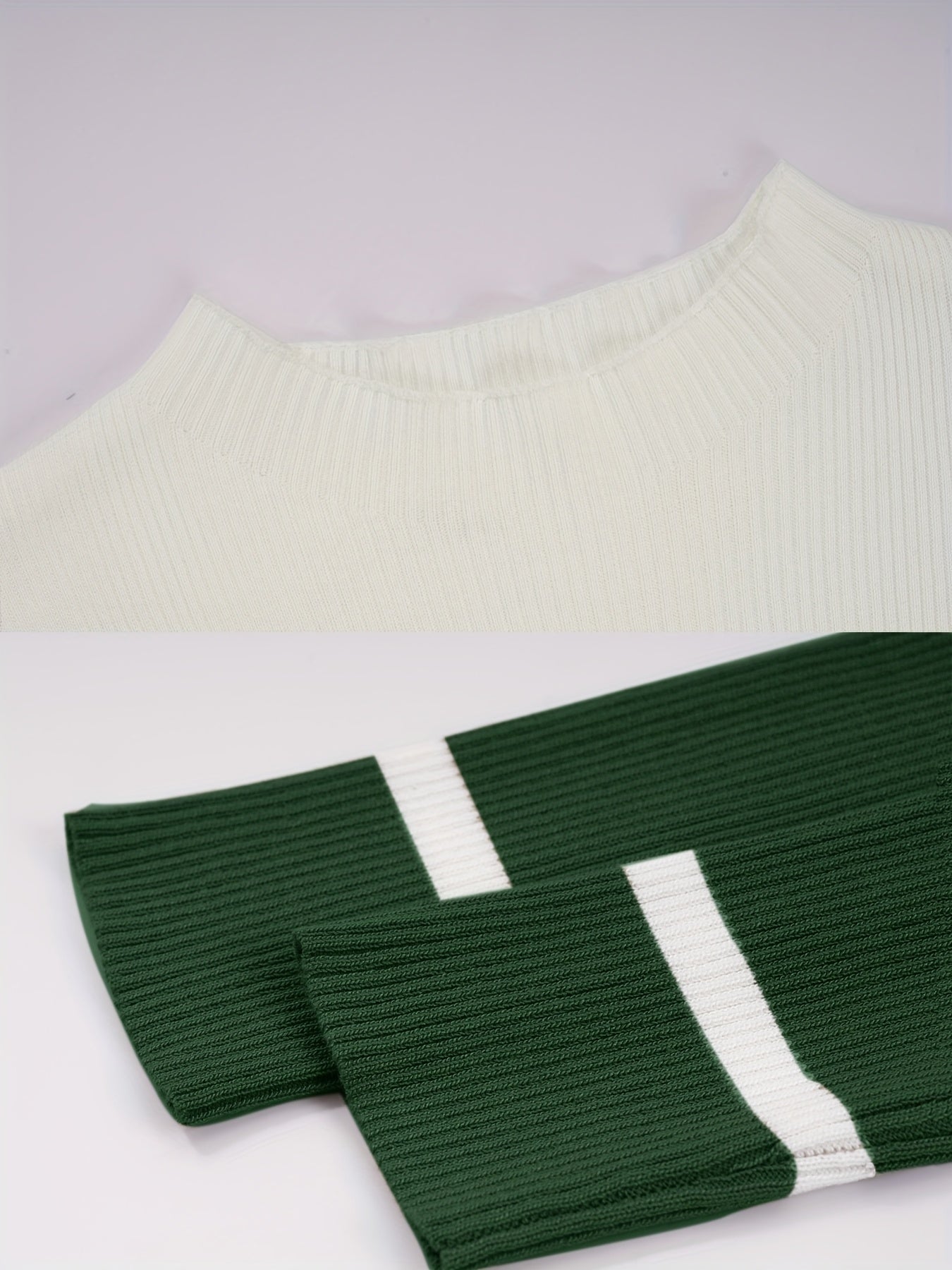 Isla Brown | Robe pull en maille rayée raffinée