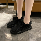 Georgia Sinclair | Fluffy Fur-Trim Moccasin Slippers