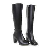 Edith Vert | Bottes montantes à talon bloc