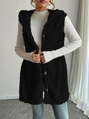 Rosie Clarke | Faux Fur Hooded Longline Vest
